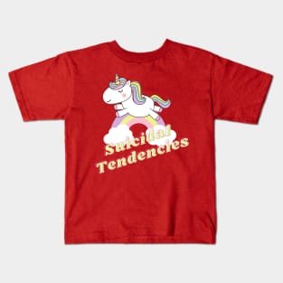 suicidal ll unicorn Kids T-Shirt